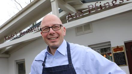 Mario Kade vo seinem Restaurant "Am Pfingstberg".