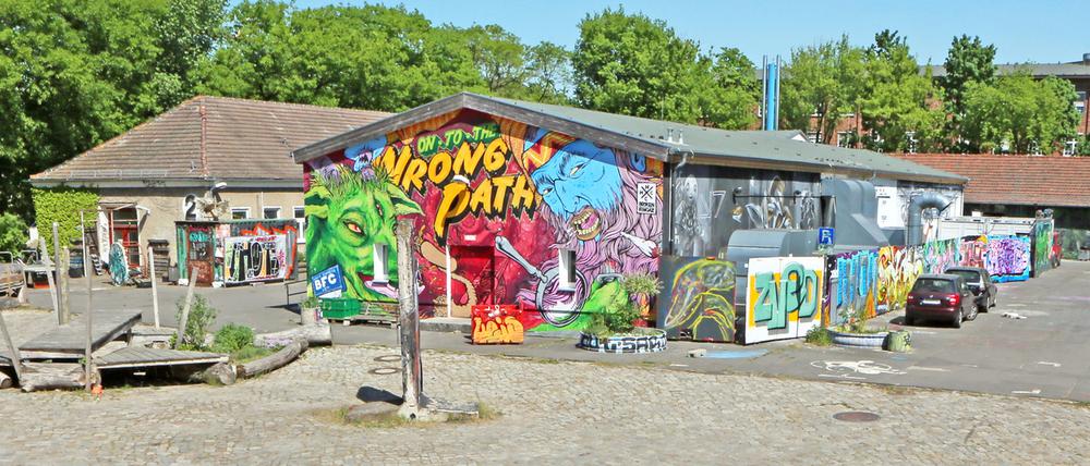 Das Gelände des Jugendkulturzentrums "Freiland" an der Friedrich-Engels-Straße.