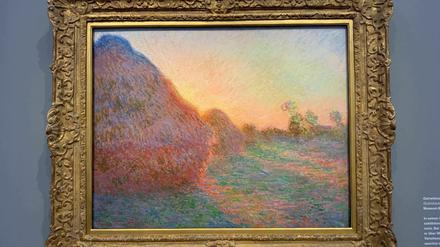 Das Gemälde „Meules“ des Impressionisten Claude Monet (1840-1926) im Museum Barberini. Hasso Plattner mit seiner Hasso-Plattner-Stiftung hat das Bild im Frühjahr 2019 für rund 111 Millionen Dollar ersteigert.