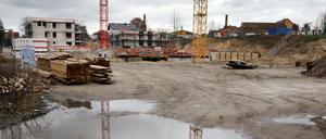 Ab Wochenanfang sollen sich auf der Baustelle in der Wilhelm-Külz-Straße wieder die Kräne drehen. 