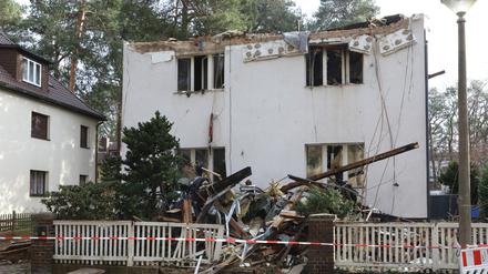 Das Wohnhaus in Babelsberg ist nach dem Brand nicht mehr bewohnbar.