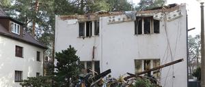 Das Wohnhaus in Babelsberg ist nach dem Brand nicht mehr bewohnbar.