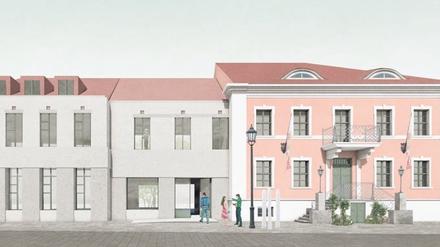 Neu neben Alt. Neben dem Rathaus soll ein Neubau entstehen.