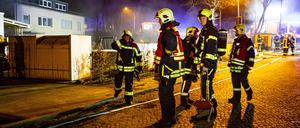 Feuerwehreinsatz in Babelsberg.