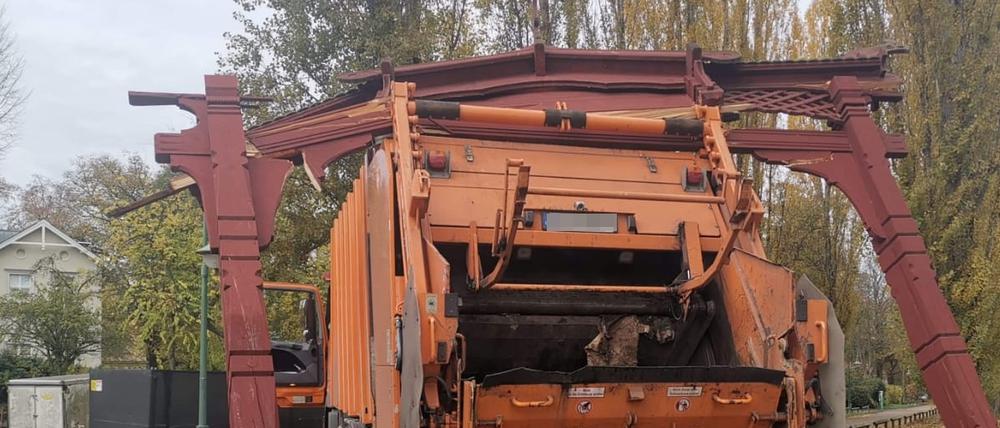 Das Step-Fahrzeug unter dem Kongsnæs-Tor.