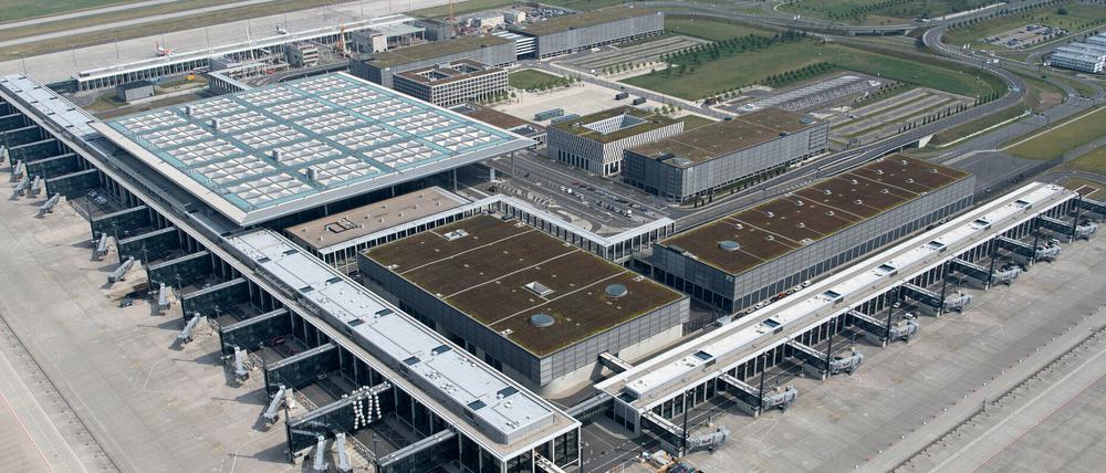 Blick über den Hauptstadtflughafen in Schönefeld.