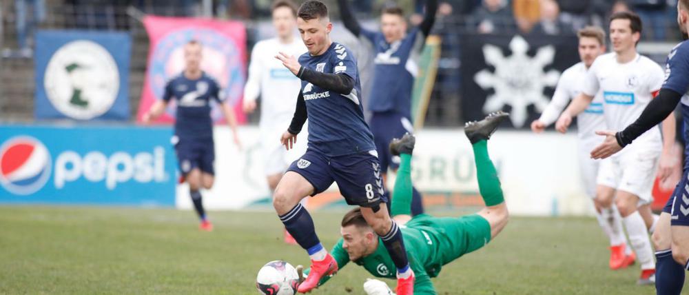 SVB-Offensivspieler Bogdan Rangelov bei seinem Tor zum zwischenzeitlichen 3:1.