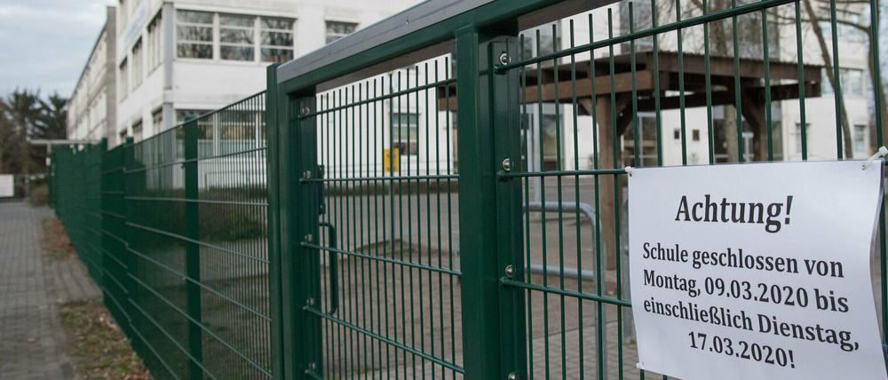 Quarantäne. Die Prinz-von-Homburg-Schule ist geschlossen in Neustadt/Dosse.