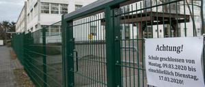 Quarantäne. Die Prinz-von-Homburg-Schule ist geschlossen in Neustadt/Dosse. 