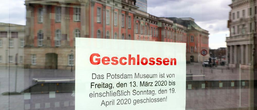 Wegen des Coronavirus sind Museen und Kultureinrichtungen in Potsdam seit Freitag geschlossen.