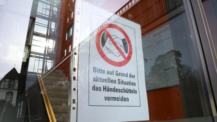 Coronakrise in Potsdam-Mittelmark. Das Feuerwehrtechnische Zentrum in Beelitz-Heilstätten beherbergt zur Zeit die Kriseneinsatzleitung für den Landkreis Mittelmark.