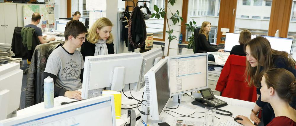 Blick in die PNN-Redaktion - vor der Coronakrise.