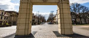 Während der Coronapandemie war der Bereich um das Jägertor auto- und menschenleer.