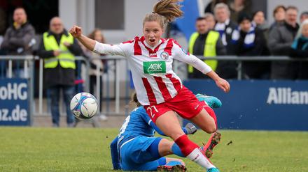 Zwölf Jahre lang spielte Tabea Kemme für Turbine Potsdam - immer mit vollem Einsatz.
