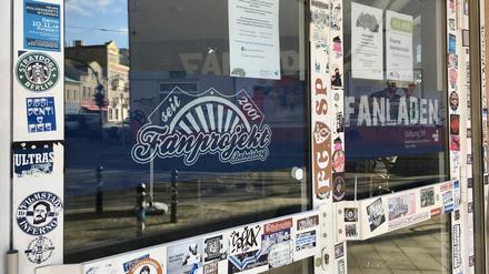 Der Fanladen nahe dem Rathaus Babelsberg ist normalerweise Anlaufpunkt für viele junge SVB-Anhänger. 