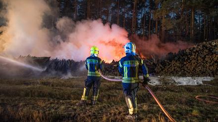 Bei Wandlitz gab es am Wochenende einen Großbrand.