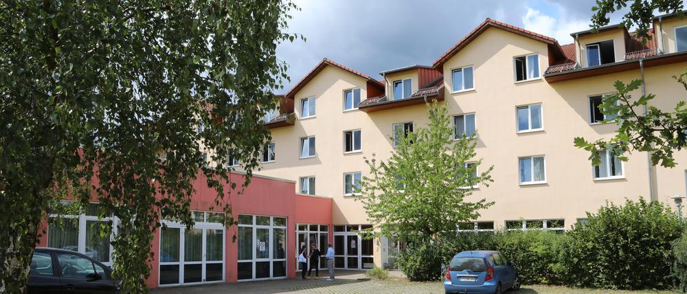 Flüchtlingsunterkunft "Haus Polygon" in Michendorf.