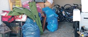 Chaotisch. Ein Blick in eine Garage, in der die Brandenburger Polizei 2019 Beweismittel aufbewahrte.