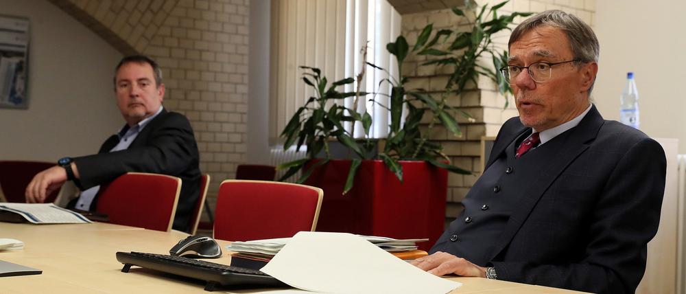 Bürgermeister und Stadtkämmerer Burkhard Exner stellt den geplanten Doppelhaushalt für Potsdam vor.