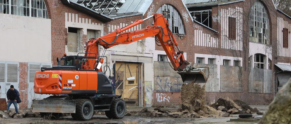 So sah der Baustart auf dem Gelände des ehemaligen RAW (Reichsbahnausbesserungswerk) in Potsdam aus.