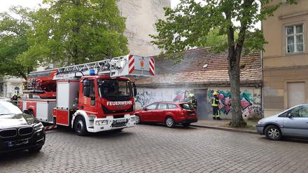 Die Feuerwehr rückte in die Lennéstraße aus.