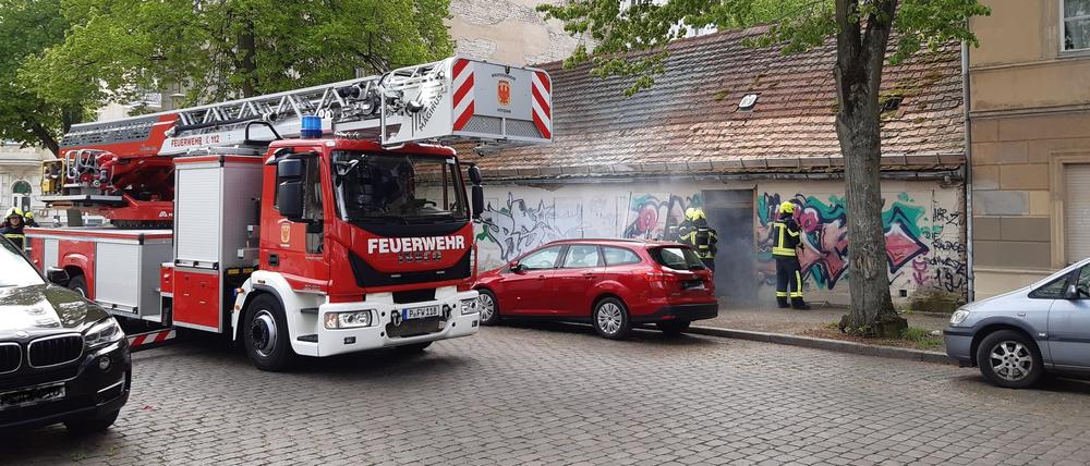 Die Feuerwehr rückte in die Lennéstraße aus. 