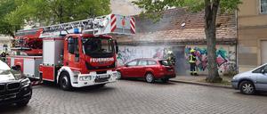 Die Feuerwehr rückte in die Lennéstraße aus. 