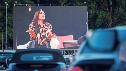 Auf dem Filmpark-Parkplatz soll in wenigen Wochen ein Autokino eröffnen.