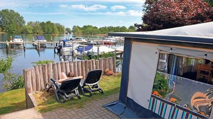 Wie hier auf dem Campingplatz „Riegelspitze“ in Werder (Havel) klingeln die Interessenten für freie Plätze im Minutentakt.