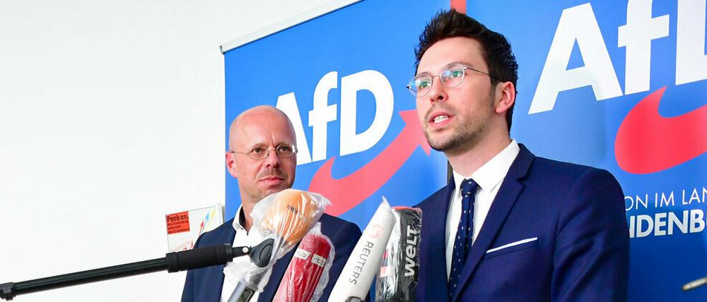 Andreas Kalbitz (l) und Dennis Hohloch.
