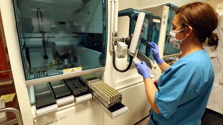 Rund 100 Blutproben von Klinikmitarbeitern werden derzeit täglich auf Antikörper untersucht. 