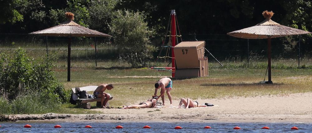Wieder Betrieb: Das Strandbad Babelsberg nach der Corona-Schließung.