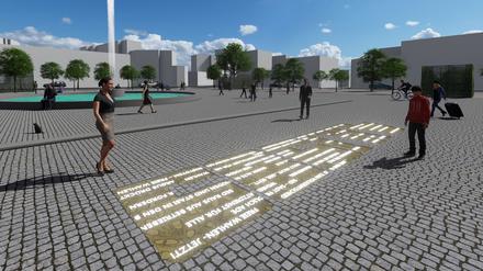Der Entwurf für das Denkmal. 