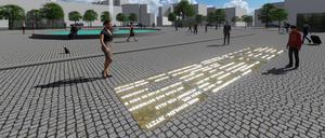 Der Entwurf für das Denkmal. 