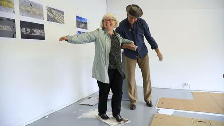 Saskia Hüneke hinterlässt ihre Schuhabdrücke. 