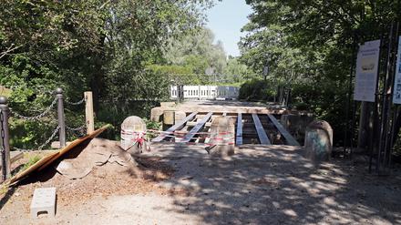 Die Schwanenbrücke in Potsdam ist derzeit Baustelle.