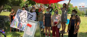 Protest auf dem Platz der Einheit.