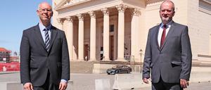Christoph Vogel (l.) und Kristof Balint wurden als Kandidaten für das Amt des Generalsuperintendenten vorgestellt.