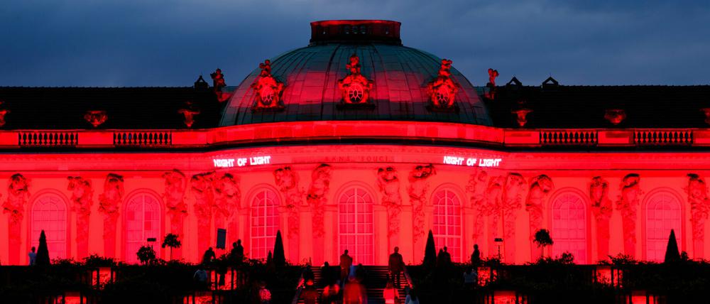 Im Rahmen der Aktion wurde auch das Schloss Sanssouci beleuchtet.