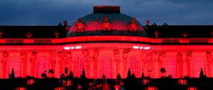 Im Rahmen der Aktion wurde auch das Schloss Sanssouci beleuchtet.
