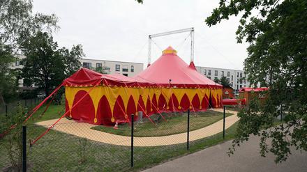 Das Montelino-Zirkuszelt im Volkspark Potsdam.