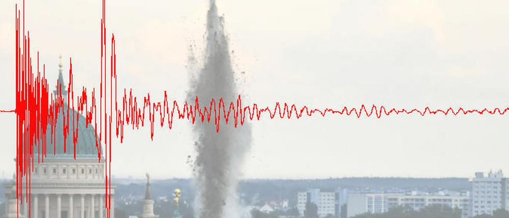 Nach der Sprengung: Die Ausbreitung der Druckwelle im Boden.