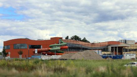 Noch eine Baustelle: Die Haveltherme in Werder (Havel).