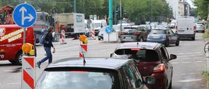 Ende vergangener Woche kam es aufgrund zu der gesperrte Breiten Straße zu erheblichen Staus in Potsdam.