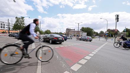 Der Verkehrsknotenpunkt Leipziger Dreieck wird umgebaut. 