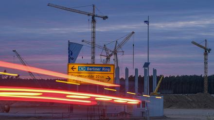 In Grünheide bei Berlin sollen ab Juli 2021 maximal 500 000 Fahrzeuge pro Jahr vom Band rollen.