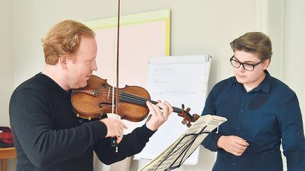 Der Violinist Daniel Hope spielte im Palais Lichtenau.
