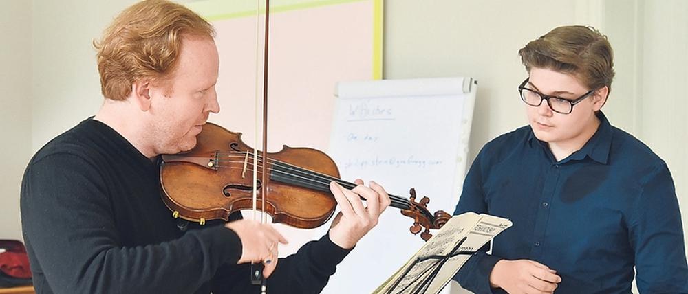 Der Violinist Daniel Hope spielte im Palais Lichtenau.