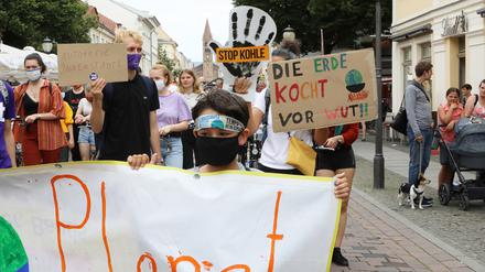 Im Juli hatte die erste Klimademo in Potsdam seit Beginn der Coronapandemie stattgefunden, mit nur rund 30 Teilnehmern.