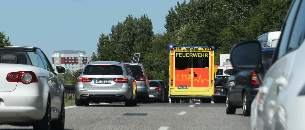 Auf der Nuthestraße befindet sich einer der Potsdamer Großbaustellen